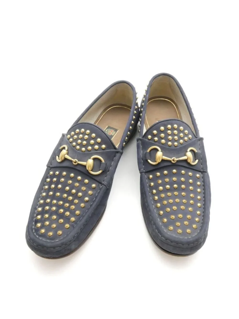 Gucci Horsebit Studded Loafers Shoes Flat 7.5